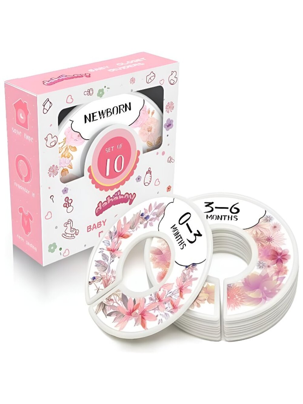 Baby Closet Size Dividers - Set of 10 from Newborn to Toddler and 2 Blanks